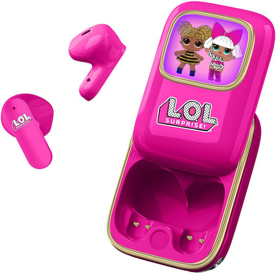 OTL LOL Surprise Slide In-ear Bluetooth Handsfree Earphones with Charging Case Pink