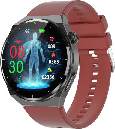 Tk20 1.39 Inch Ip68 Waterproof Silicone Band Smart Watch Supports Ecg Remote Families Care Body Temperature Monitoring Red view 1