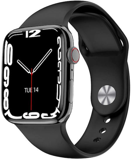 DT NO.1 DT7 38mm Smartwatch with Heart Rate Monitor (Black)