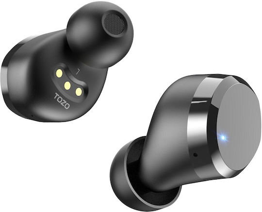Tozo T12 PRO In-ear Bluetooth Handsfree Earphones with Sweat Resistance and Charging Case Black
