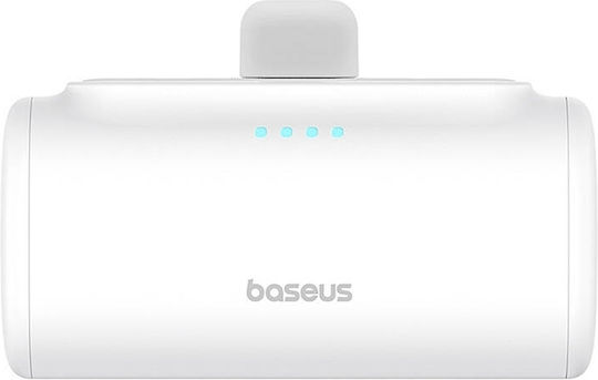 Baseus Compact Series Built-in Type-C Power Bank 5000mAh 20W with USB-C Port Power Delivery / Quick Charge 3.0 White view 4