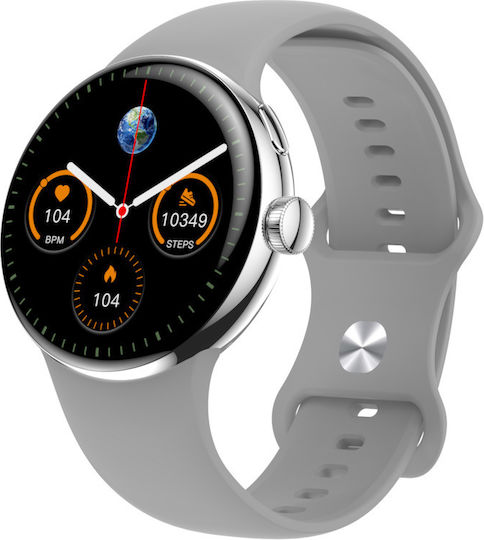 LinWear La24 Smartwatch with Heart Rate Monitor (Silver) view 1