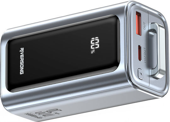 Riversong Vision 35 Power Bank 10000mAh 35W with USB-A Port and USB-C Port Silver vue 2