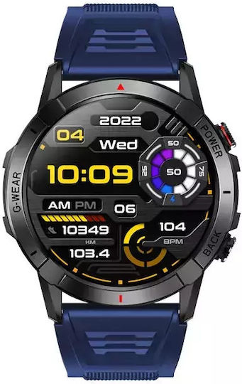 Nubi NX10 Smartwatch with Heart Rate Monitor (Blue) view 3