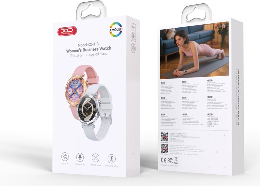 XO J13 Smartwatch with Heart Rate Monitor Pink view 3