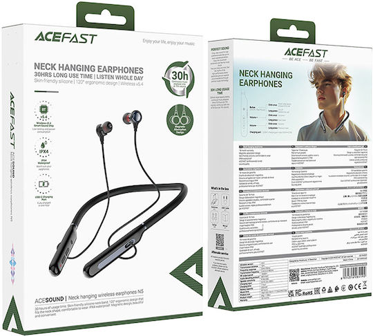 Acefast N5 In-ear Bluetooth Handsfree Earphones with Sweat Resistance Black vue 5