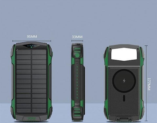 4Smarts Rugged TitanPack UltiMag Solar Power Bank 20000mAh with 2 USB-A Ports and USB-C Port Black view 5