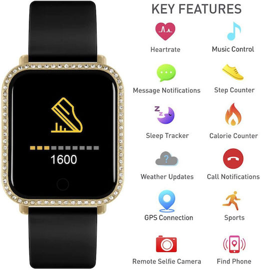 Reflex Active Series 06 36mm Smartwatch with Heart Rate Monitor (Black Stone) view 2