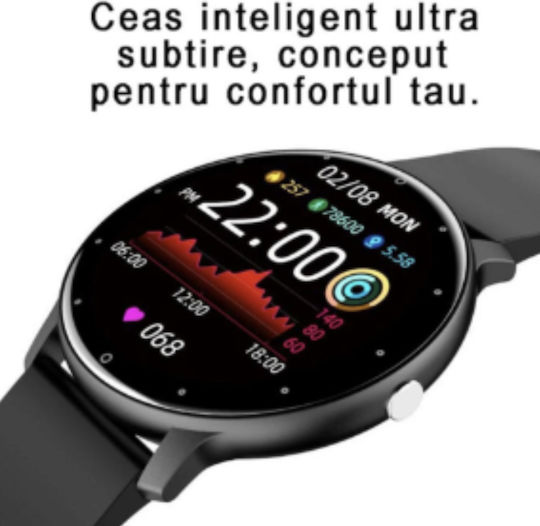 GF03 UltraSLIM 46mm Smartwatch with Heart Rate Monitor (Black) view 3