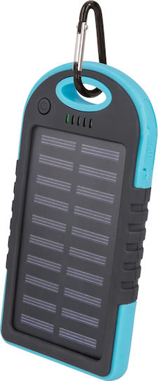 Setty Solar Power Bank 5000mAh with 2 USB-A Ports Blue view 1