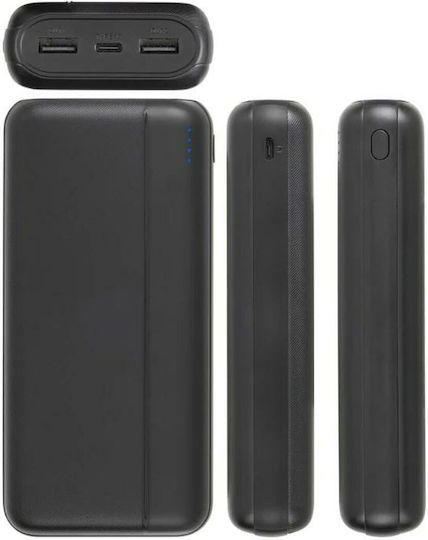 Rivacase VA2071 Power Bank 20000mAh with 2 USB-A Ports and USB-C Port Black vue 4