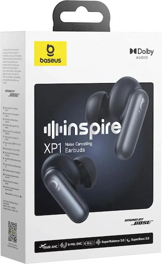 Baseus Inspire XP1 In-ear Bluetooth Handsfree Earphones with Sweat Resistance and Charging Case Black view 6