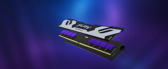 Kingston Fury Renegade Silver DDR5 32GB RAM with 2x16GB Modules and Speed 7200 for Desktop KF572C38RSK2-32 view 5