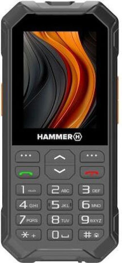 Hammer 6 LTE Dual SIM Resistant Mobile with Buttons Black view 2