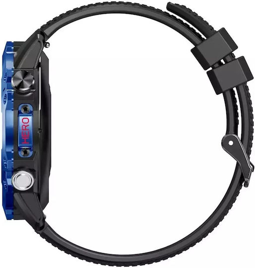 Nubi KR10 48mm Smartwatch with Heart Rate Monitor (Blue) view 4