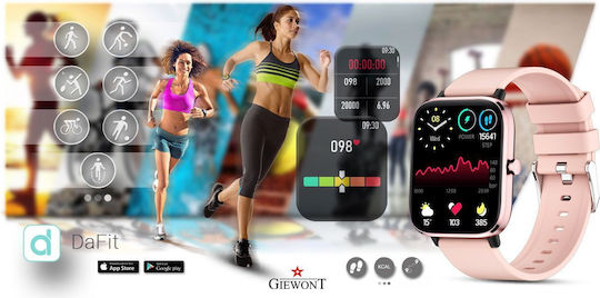 Giewont 230-1 Smartwatch with Heart Rate Monitor (Pink) view 6