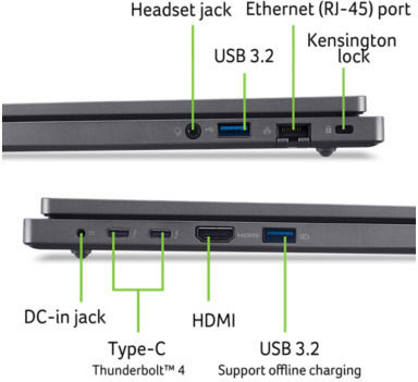 Acer TravelMate P2 TMP214-55 14" IPS FHD+ 144Hz (Ultra 7-150U/16GB/512GB SSD/W11 Home) (ES Keyboard) view 3