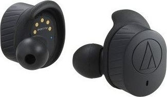 Audio Technica ATH-SPORT7TW In-ear Bluetooth Handsfree Earphones with Charging Case Black view 1