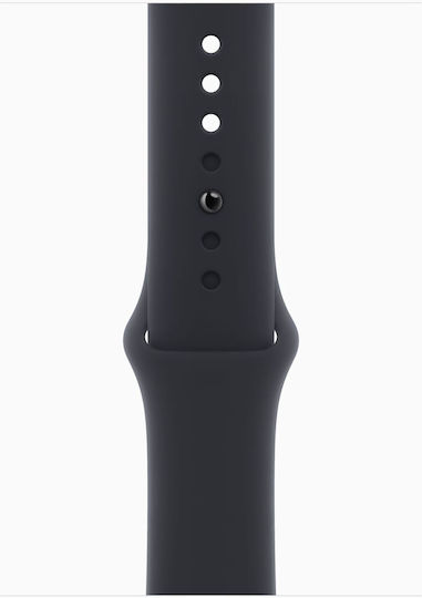 Apple Watch Series 9 Cellular Aluminium 45mm Waterproof with eSIM and Heart Rate Monitor (Midnight with Midnight Sport Band (S/M)) view 3