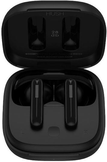 Boompods Bassline Hush In-ear Bluetooth Handsfree Earphones with Sweat Resistance and Charging Case Black vue 2
