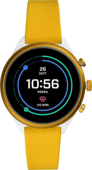 Fossil Sport 43mm Smartwatch with Heart Rate Monitor (Yellow) view 1