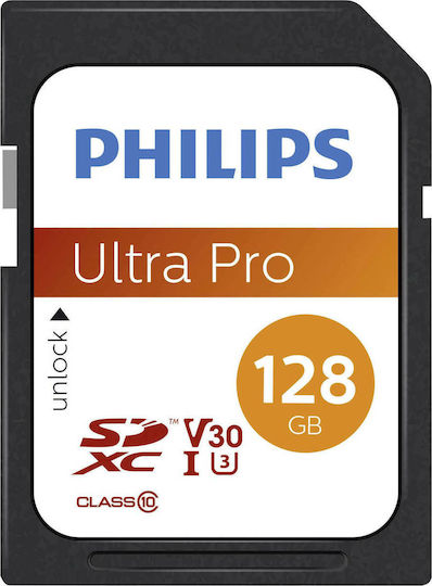 Philips FM12SD65B SDXC 128GB U3 V30 A1 UHS-I with Adapter