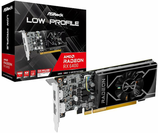 ASRock Radeon RX 6400 4GB GDDR6 Graphics Card view 1