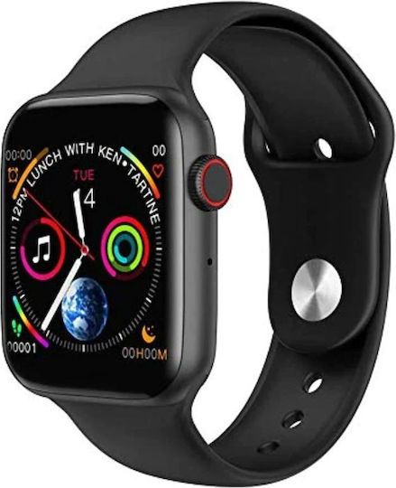 T600+ Smartwatch with Heart Rate Monitor (Black) view 4