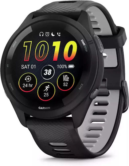 Garmin Forerunner 265 Waterproof Smartwatch with Heart Rate Monitor (Black/Powder Gray) view 7