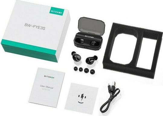 BlitzWolf BW-FYE3S In-ear Bluetooth Handsfree Earphones with Charging Case Black view 5