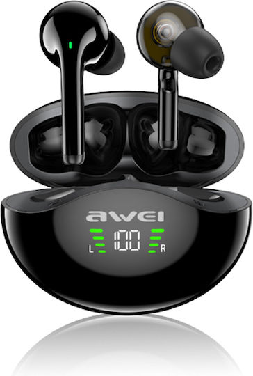 Awei T12P In-ear Bluetooth Handsfree Earphones with Sweat Resistance and Charging Case Black vista 4