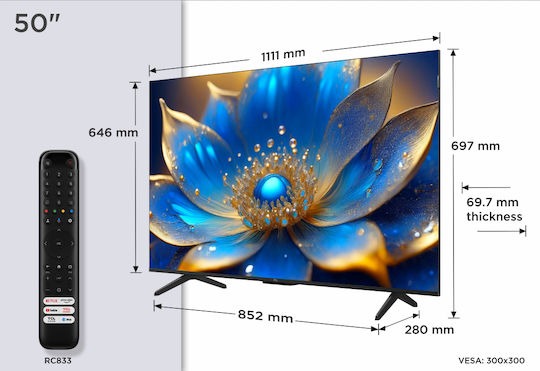 TCL Smart Television 50" 4K UHD QLED 50P79K HDR (2024) view 5