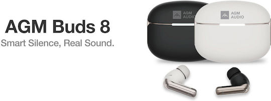 AGM Buds 8 Bluetooth Handsfree Earphones with Sweat Resistance and Charging Case Beige view 4
