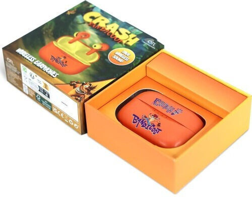 OTL Crash Bandicoot In-ear Bluetooth Handsfree Earphones with Charging Case Orange Ansicht 8