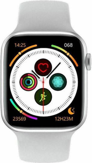 W26 Pro Smartwatch with Heart Rate Monitor (White) vue 3