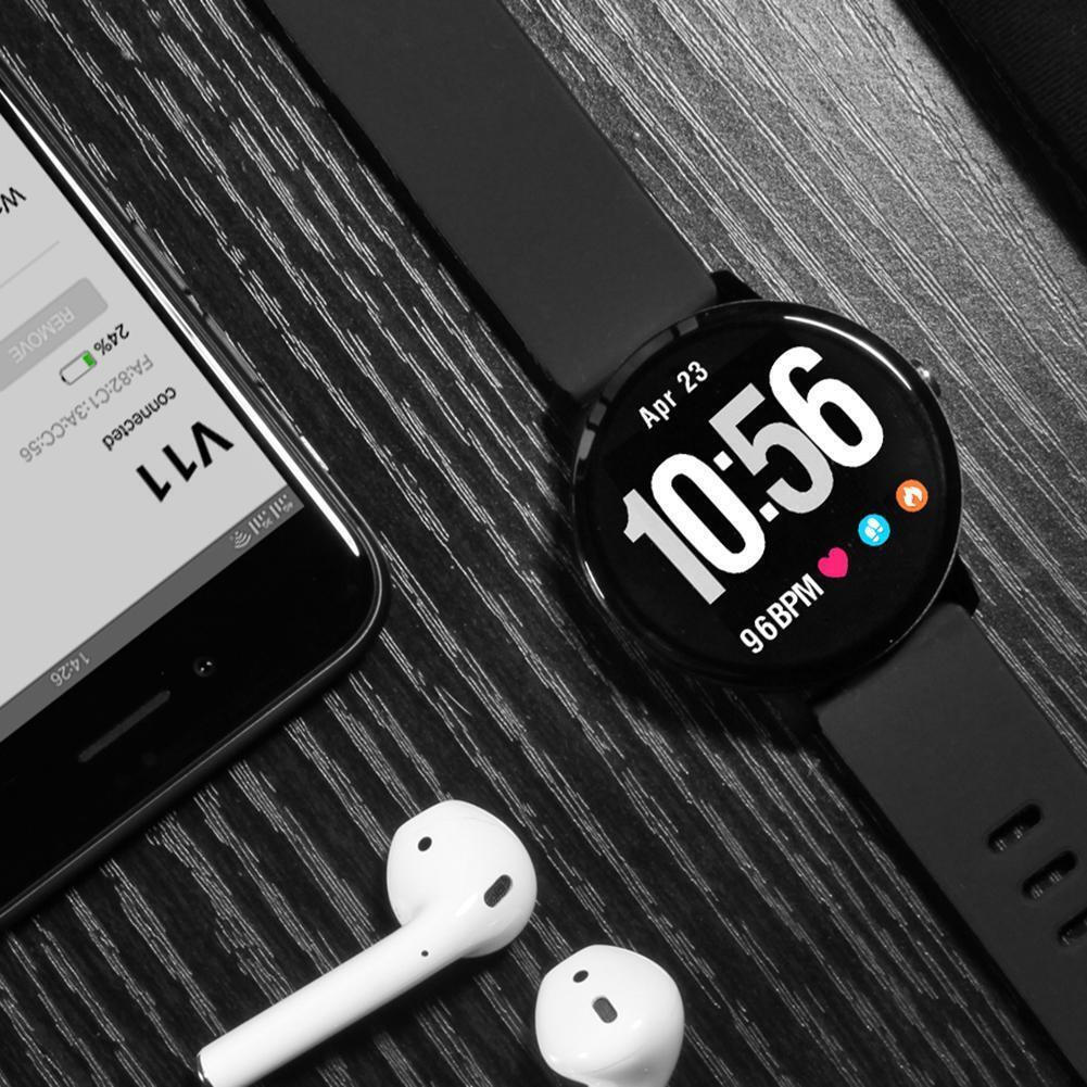 LikeSmart Sport Fit V11 Smartwatch with Heart Rate Monitor (Black) view 7