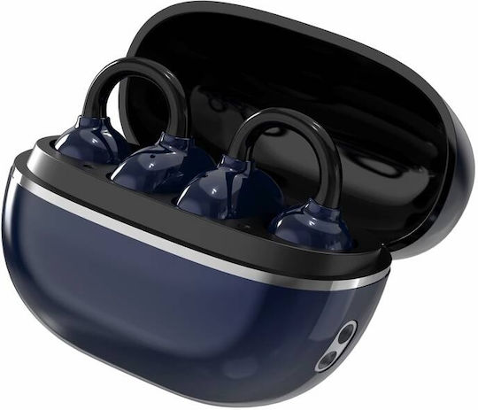 Ldnio T09 Open Ear Bluetooth Handsfree Earphones with Charging Case Blue view 3