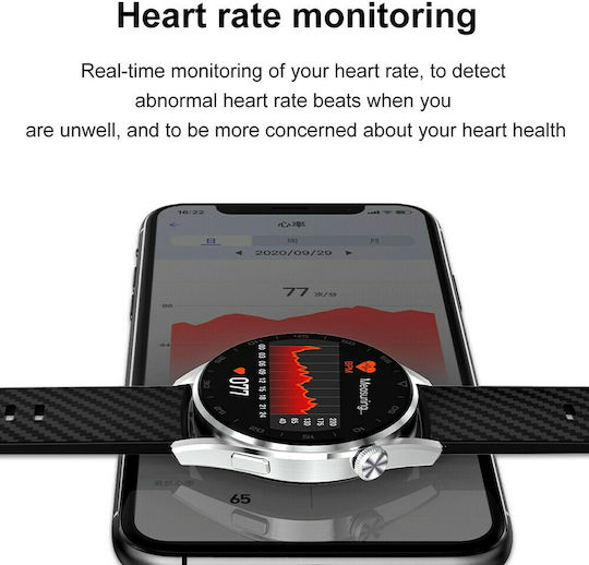 NO.1 DT3 Pro Smartwatch with Heart Rate Monitor (Black) view 5