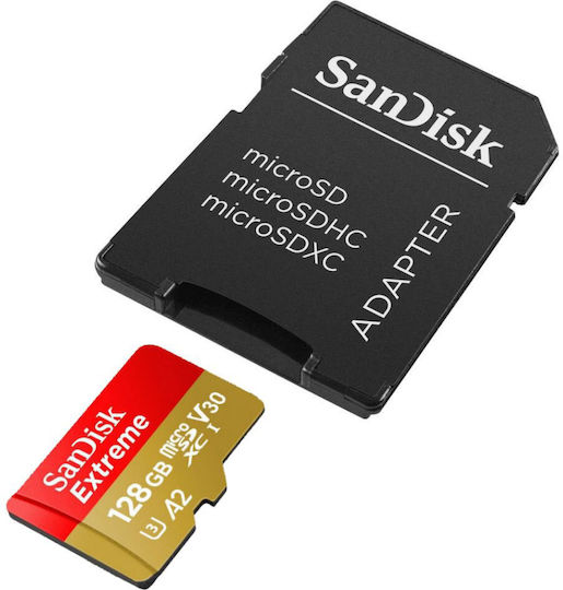 Sandisk Extreme microSDXC 128GB U3 V30 A2 UHS-I 190MB/s with Adapter view 4