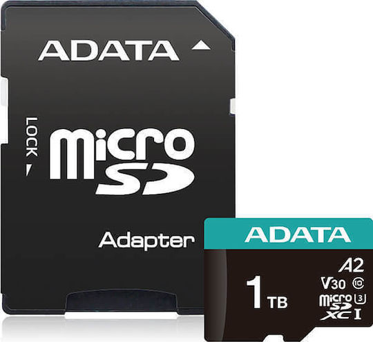 Adata SDXC 1TB U3 V30 A2 UHS-I 100MB/s With Adapter