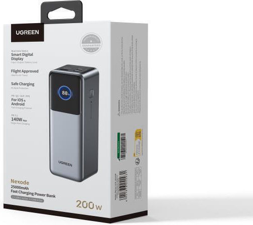 Ugreen PB722 Power Bank 25000mAh 200W with USB-A Port and 2 USB-C Ports Quick Charge 3.0 Multicolour view 4