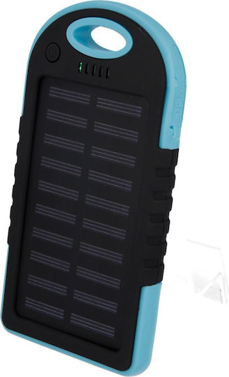 Setty R Solar Power Bank 5000mAh with 2 USB-A Ports Blue view 1