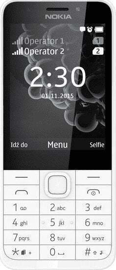 Nokia 230 Dual SIM Mobile Phone with Buttons (English Menu) White Silver view 1