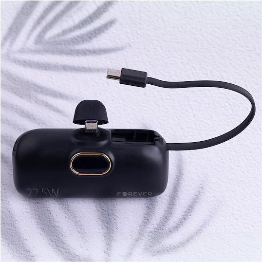 Forever MTB-100 USB-C Power Bank 5000mAh 22.5W Black view 2