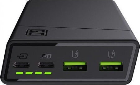 Green Cell PowerPlay20 20000mAh 18W with 2 USB-A Ports and USB-C Port Quick Charge 3.0 Black view 5