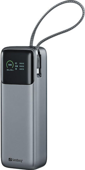 Sandberg All-in1 Power Bank 20000mAh 130W with USB-A Port and USB-C Power Delivery Port Gray