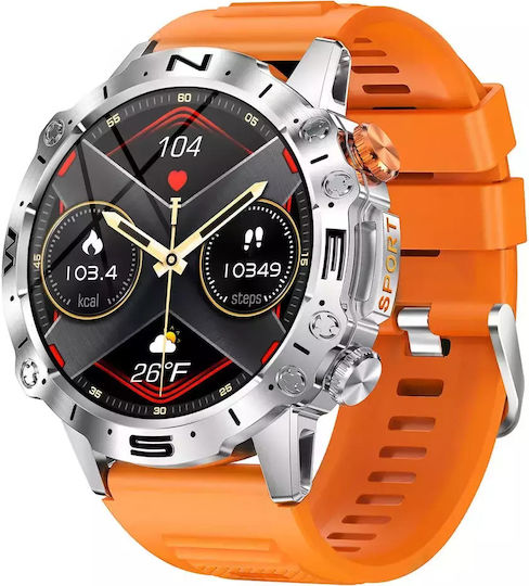 Nubi K59 Smartwatch with Heart Rate Monitor (Orange) view 1