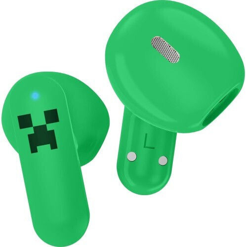 OTL Minecrarft Slide In-ear Bluetooth Handsfree Earphones with Charging Case Green view 8