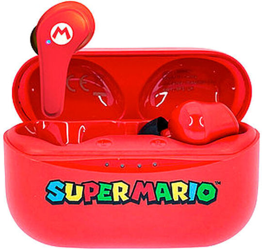 OTL Nintendo Super Mario In-ear Bluetooth Handsfree Earphones with Charging Case Red