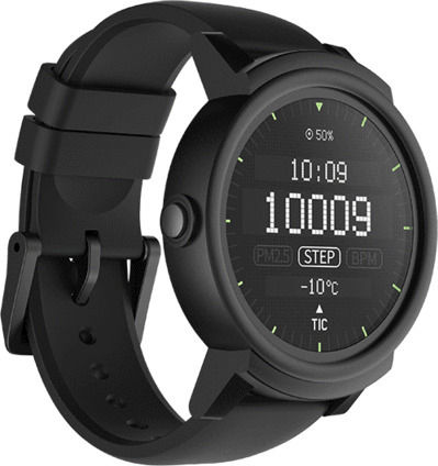 Ticwatch E 45mm Smartwatch with Heart Rate Monitor (Black) view 4